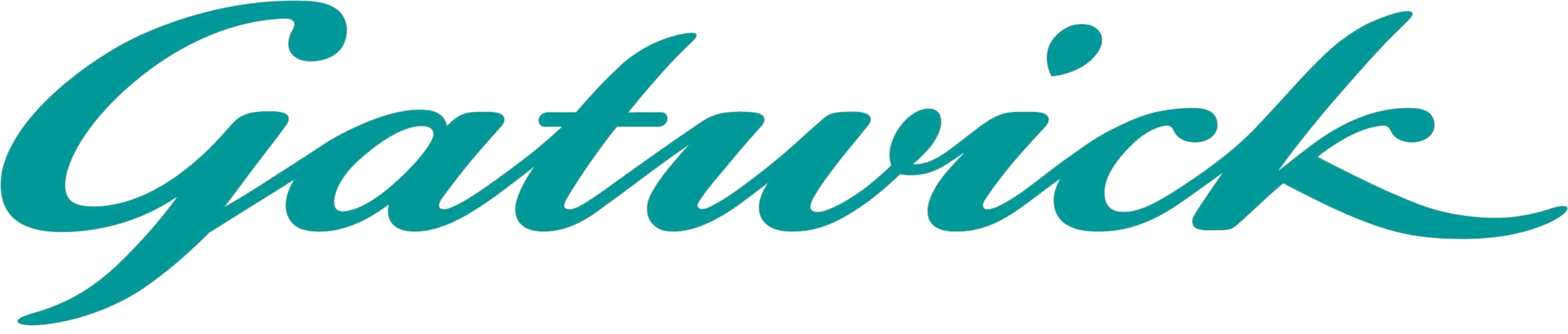 Official logo of Gatwick Airport, one of the busiest international airports in London, UK