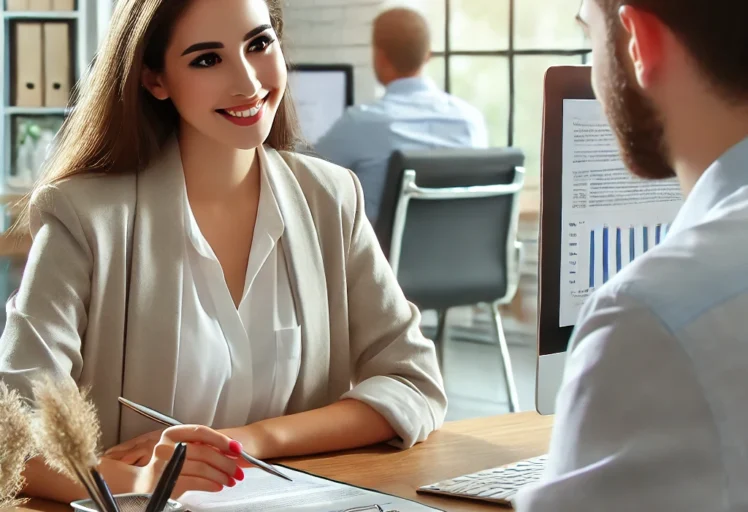Customer service representative assisting a client as part of the Luxerides complaints handling policy.